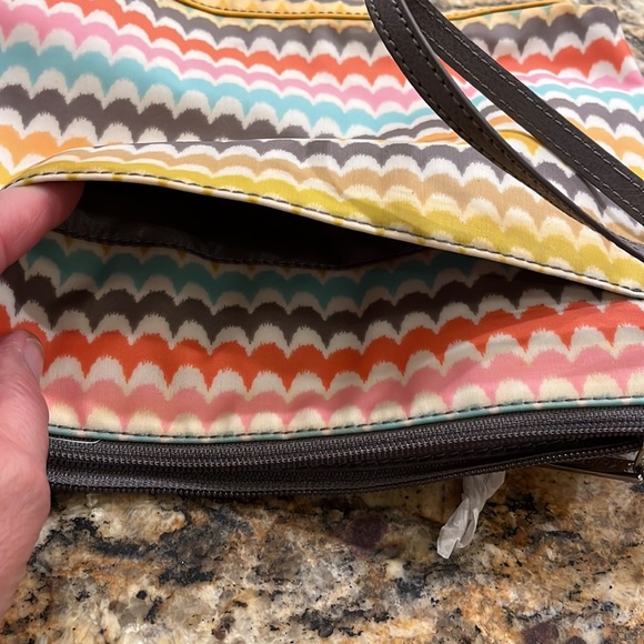 Kalencom Nylon Diaper Clutch Wristlet Bold Pattern Pockets Functional Zippered - Picture 2 of 10